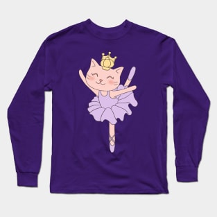 Princess Ballerina Cat Long Sleeve T-Shirt